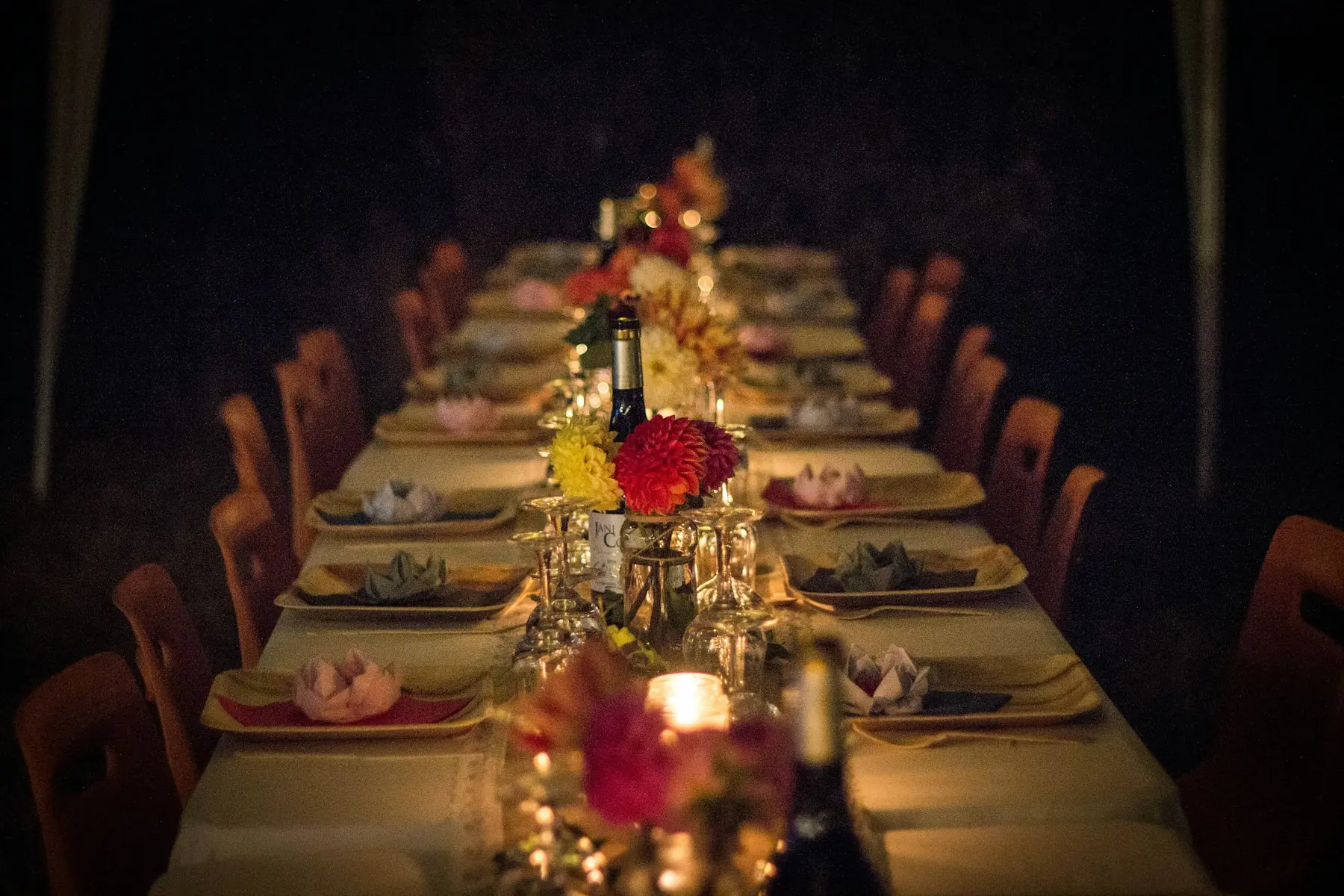 Mesa de celebración decorada